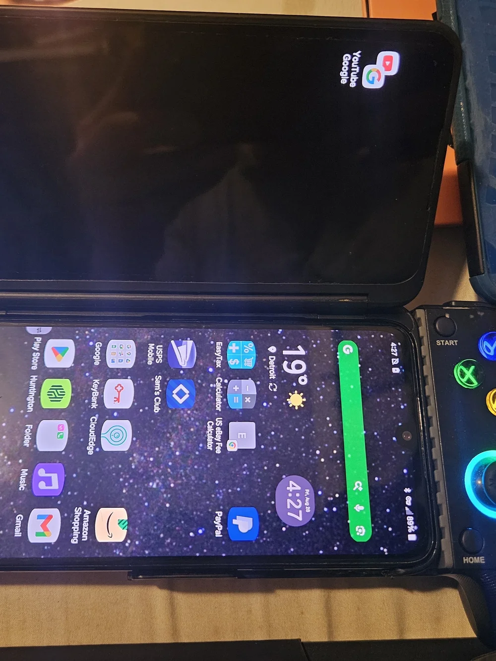 LG Blue & Teal Protective Phone Cases with Charging Cable and Accessories